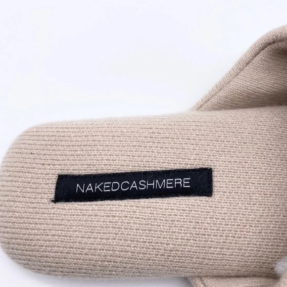 NakedCashmere Mule Slipper In Barley Large 9/10 NWT